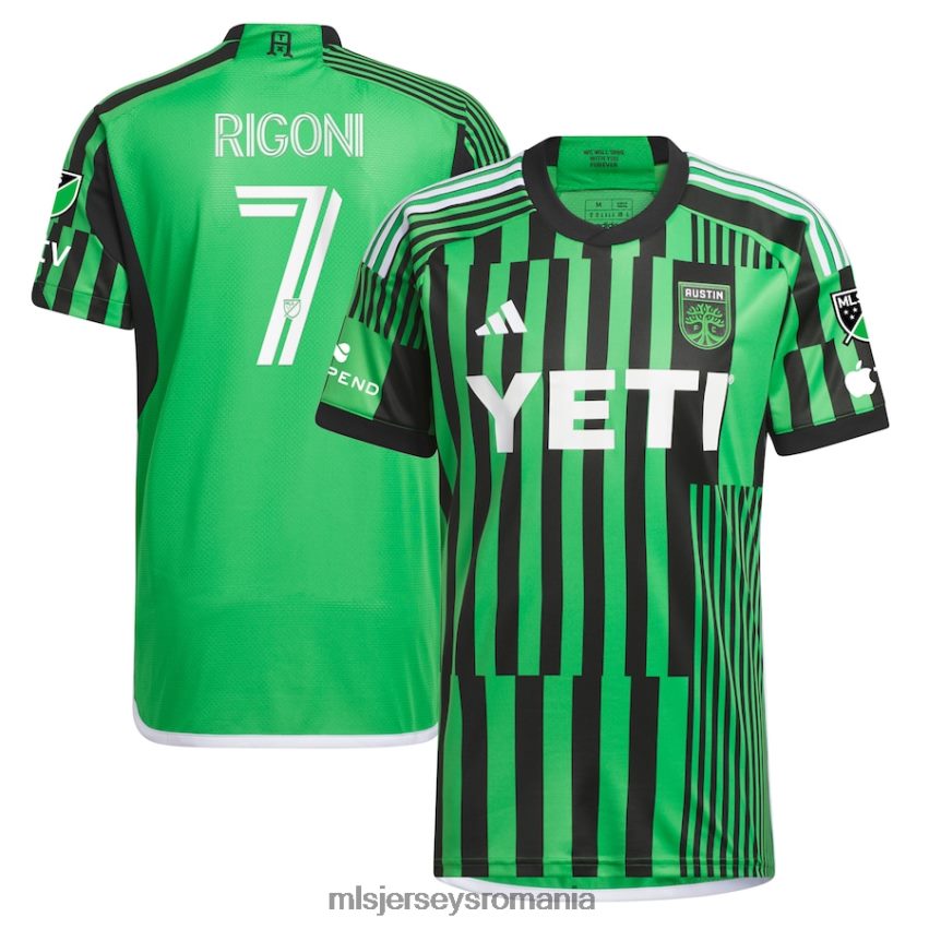 MLS Jerseys tricoubărbați austin fc emiliano rigoni adidas verde 2023 las voces kit tricou autentic 6R82NH790