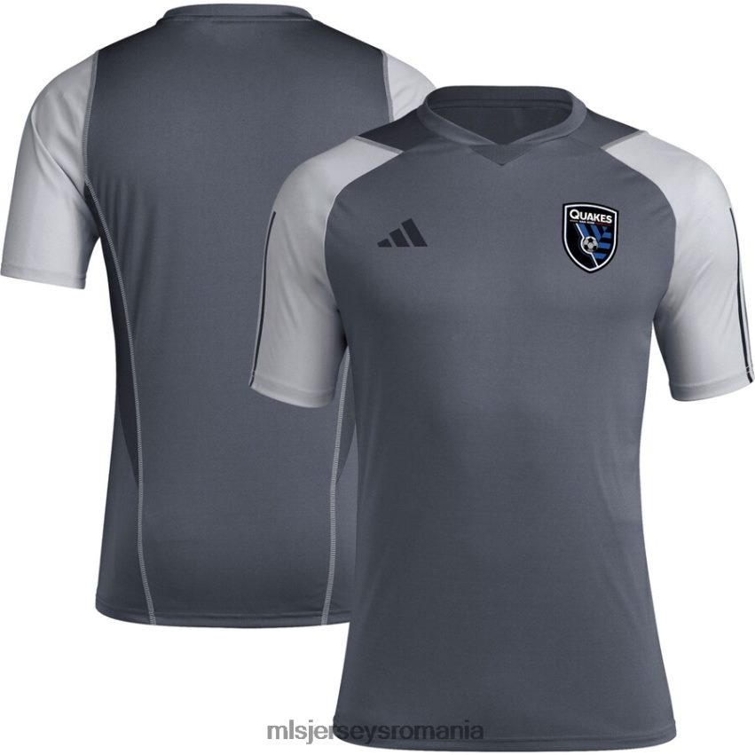 MLS Jerseys tricoubărbați San jose earthquakes tricou adidas gri 2023 pentru antrenament pe teren 6R82NH975