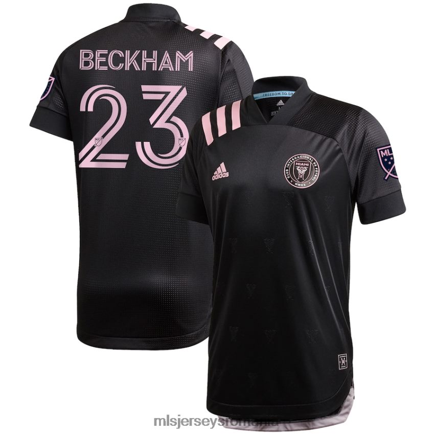 MLS Jerseys tricoubărbați inter miami cf david beckham adidas negru 2020 tricou inaugural deplasare autentic 6R82NH531