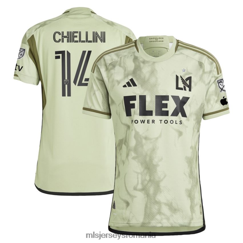 MLS Jerseys tricoubărbați lafc giorgio chiellini adidas verde 2023 smokescreen tricou de jucător autentic 6R82NH629