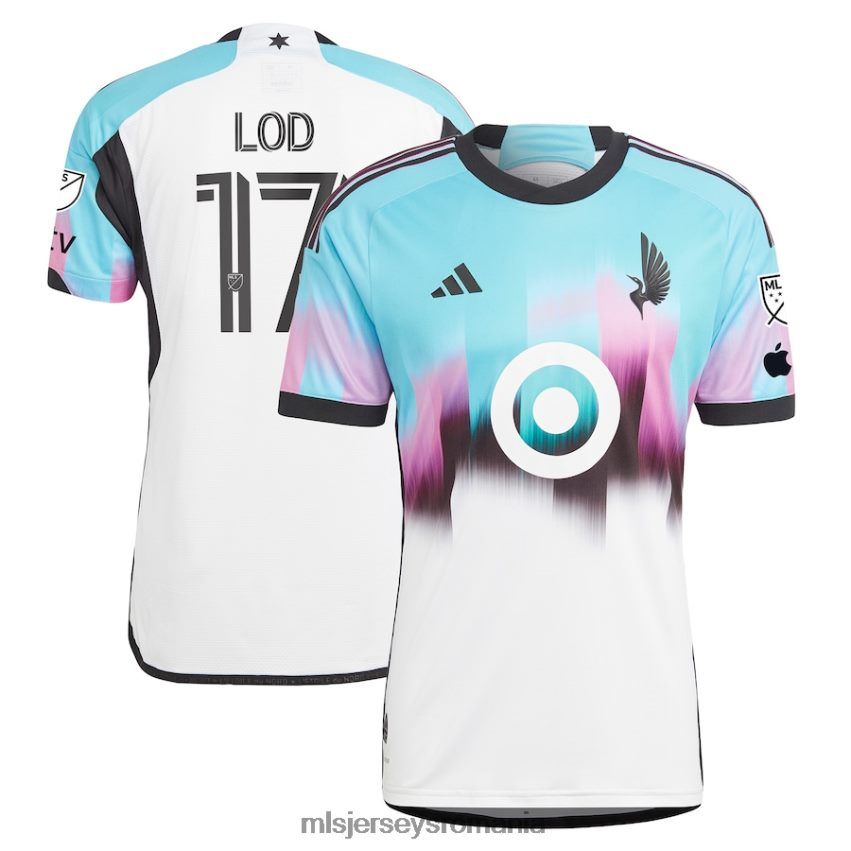 MLS Jerseys tricoubărbați minnesota united fc robin lod adidas alb 2023 kit luminile nordice tricou autentic 6R82NH793