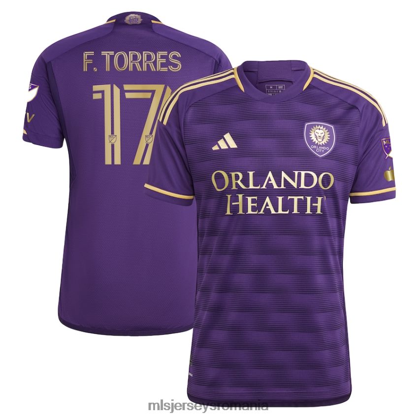 MLS Jerseys tricoubărbați orlando city sc facundo torres adidas violet 2023 kit-ul de perete tricou de jucător autentic 6R82NH1325