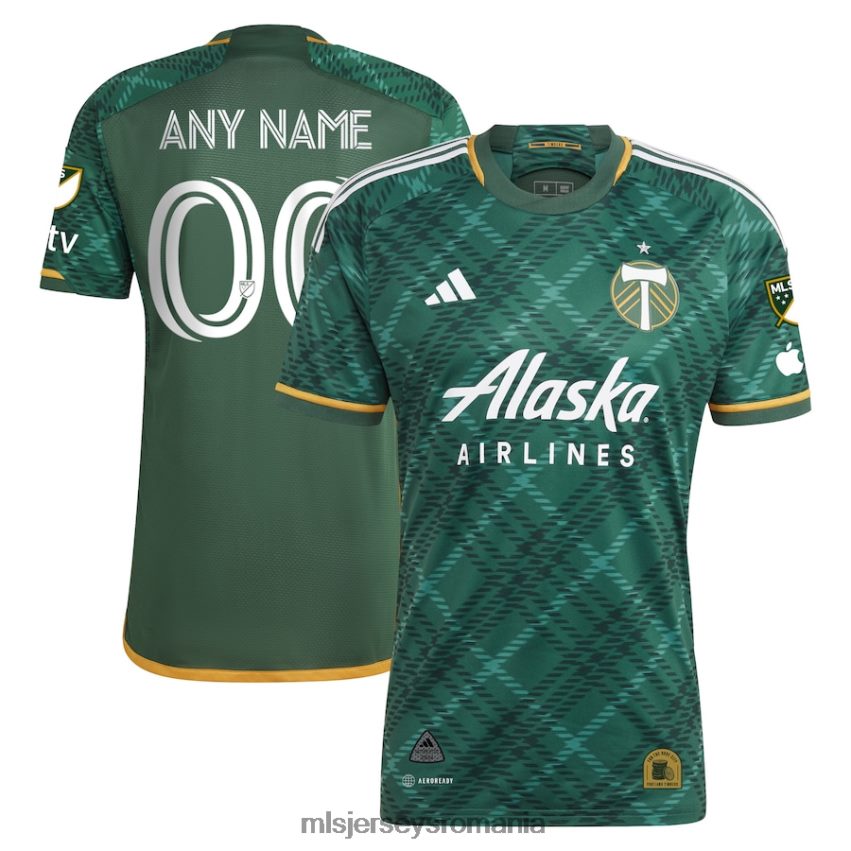 MLS Jerseys tricoubărbați portland timbers adidas verde 2023 portland plaid kit tricou personalizat autentic 6R82NH111