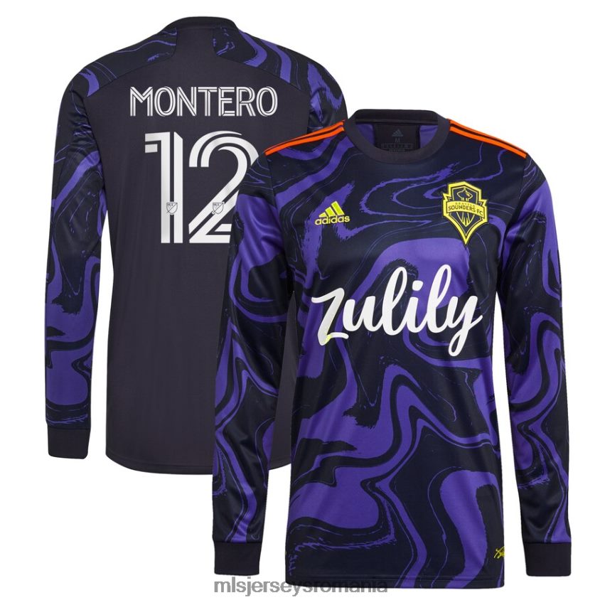MLS Jerseys tricoubărbați seattle sounders fc fredy montero adidas violet 2021 the jimi hendrix kit tricou cu mânecă lungă de jucător replica 6R82NH932