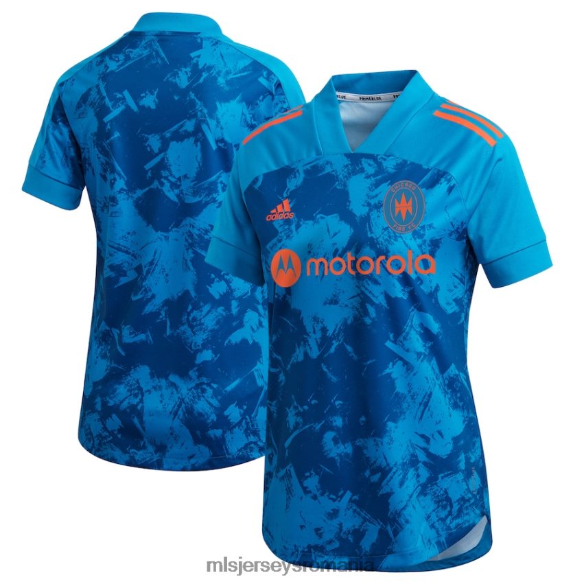 MLS Jerseys tricoufemei Chicago Fire adidas albastru 2021 primeblue replica tricou 6R82NH1117