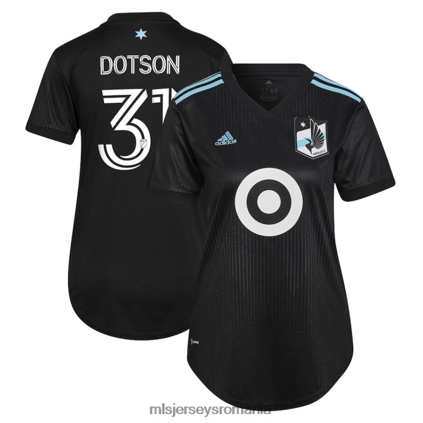 MLS Jerseys tricoufemei minnesota united fc hassani dotson adidas negru 2022 minnesota night kit replica tricou jucător 6R82NH1388